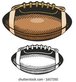 American football ball. Vector illustration