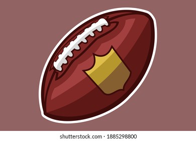 American football ball vector illustration