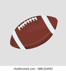 american football ball vector on white background