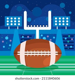american football ballon and arch