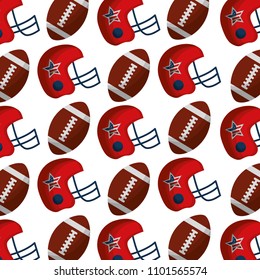 american football balloons and helmet with USA flag pattern
