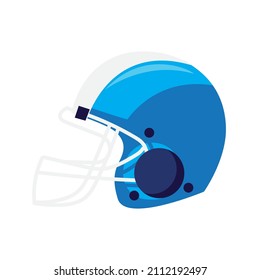 american football blue helmet icon