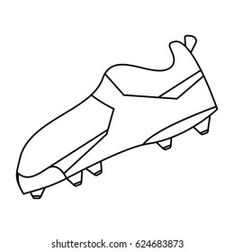 american football boot shoes spiked outline