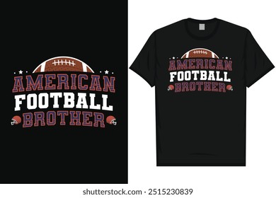 American football brother rugby playing typography graphics tshirt design