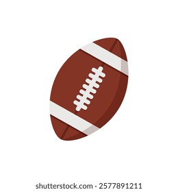 American football  brown ball. Sports equipment.Vector graphics