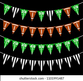 American football bunting flags party decoration