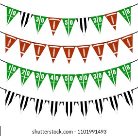 American Football bunting Fahnen Party Dekoration