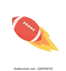american football burst into flames. american football match elements