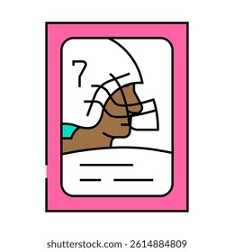 american football card line icon vector. american football card sign. isolated symbol illustration