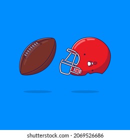 American football cartoon style illustration. Sport concept