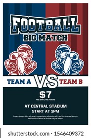 American Football Championship Big Match Brochure Poster Flyer Template