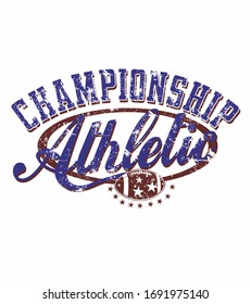 American football championship graphic design vector art