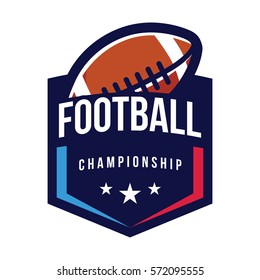 American Football Championship Logo Stock Vector (Royalty Free) 572095555