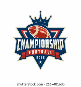 American football championship logo and badge