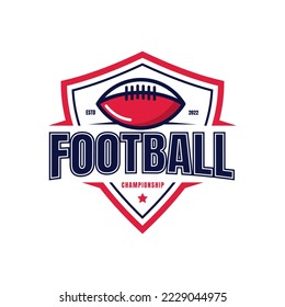 American football championship logo template, vector illustration, emblem design, champions league,football badge