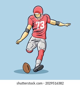 american football character vector illustration