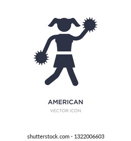 american football cheerleader jump icon on white background. Simple element illustration from American football concept. american football cheerleader jump sign icon symbol design.