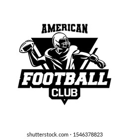 american football club badge black and white