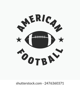 diseño del logotipo del club de fútbol americano estilo retro vintage