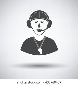 American football coach icon. Vector illustration.