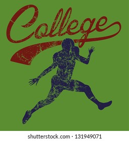 american football college graphic vector art