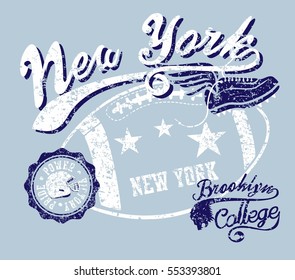 American football college sports graphic design vector art