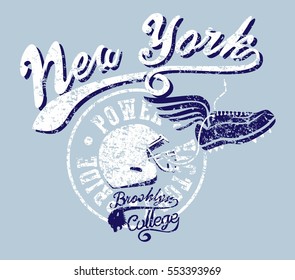American football college sports graphic design vector art