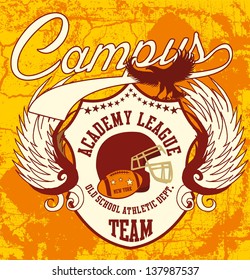 american football college team vector art