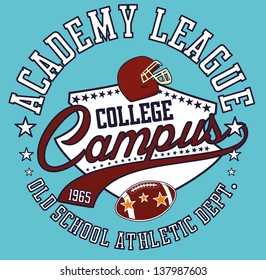 american football college team vector art