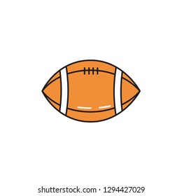American football color line icon. sport vector illustration. Editable Stroke. simple design symbol