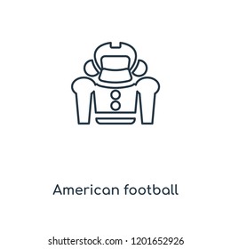 American football concept line icon. Linear American football concept outline symbol design. This simple element illustration can be used for web and mobile UI/UX.