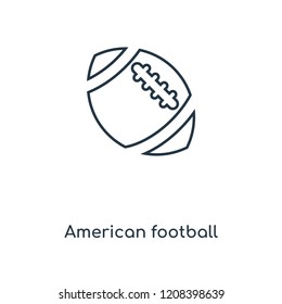 American football concept line icon. Linear American football concept outline symbol design. This simple element illustration can be used for web and mobile UI/UX.