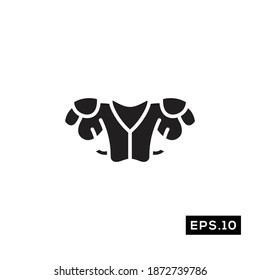 American Football costume Icon. American Football costume Silhouette Sign logo vector