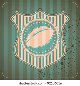 American football crest. Vector illustration.