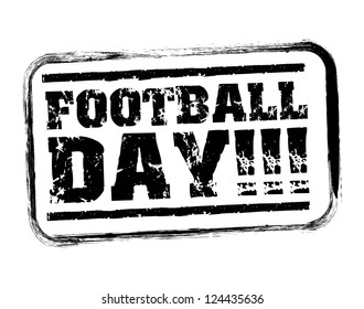 american football day seal over white background. vector