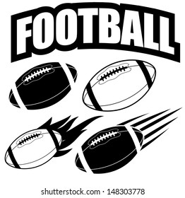 American football design elements. EPS 10 vector, grouped for easy editing. No open shapes or paths.