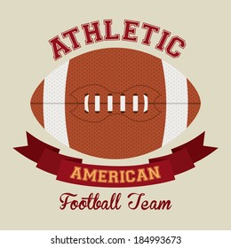 American football design over beige background, vector illustration