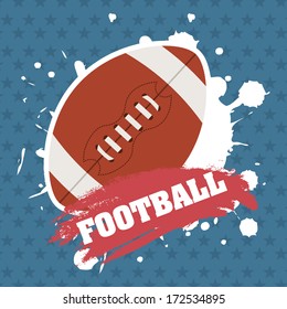 american football design over blue  background vector illustration 