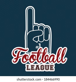 American football design over blue background,vector illustration