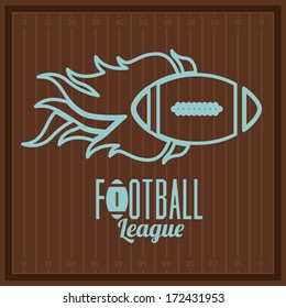 american football design over brown  background vector illustration 