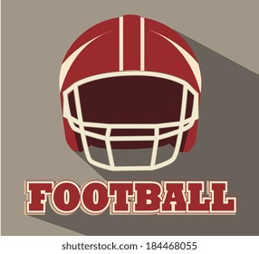 American football design over brown background, vector illustration