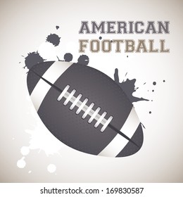 american football design over gray   background vector illustration 