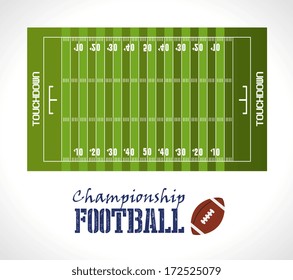 american football design over gray   background vector illustration 