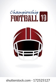 american football design over gray  background vector illustration 