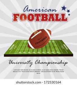 american football design over gray  background vector illustration 