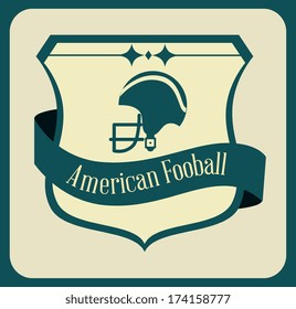 american football design over gray  background vector illustration 