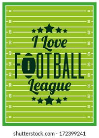 american football design over green  background vector illustration 