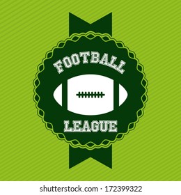 american football design over green  background vector illustration 