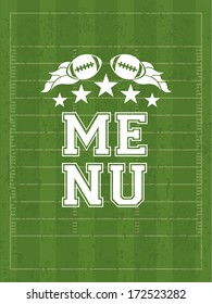 american football design over green   background vector illustration 