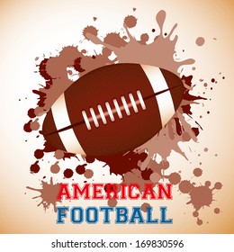 american football design over pink  background vector illustration 